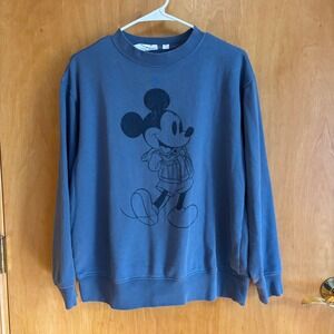GAP Disney Mickey Mouse Graphic Crewneck Sweatshirt Women's Blue Casual‎ Small